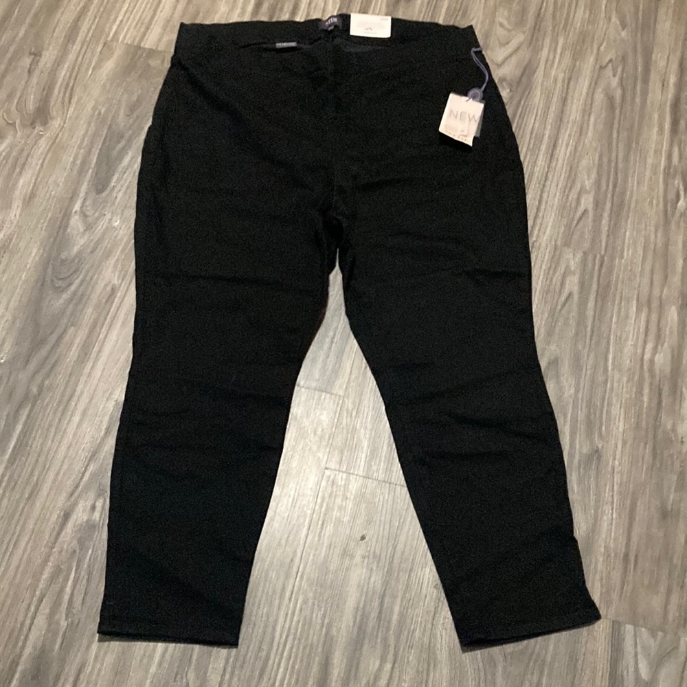 NYDJ Women's Plus Size Pull On Skinny Ankle Jean with Side Slit Size 20W